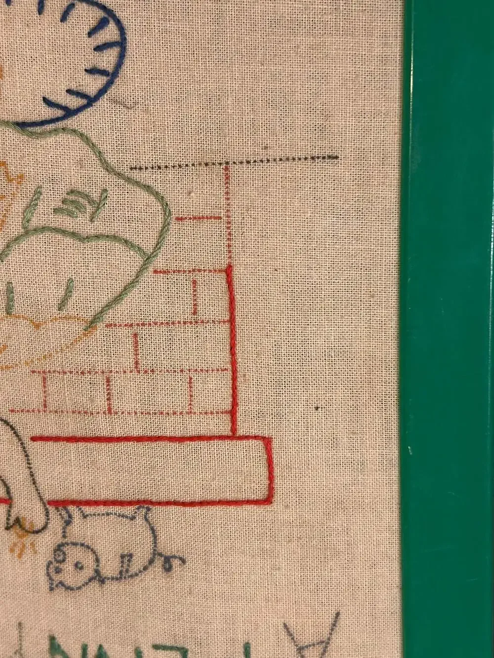VTG Highland Art Embroidery Stitch a Story Wall Art A Penny Saved A Penny Earned
